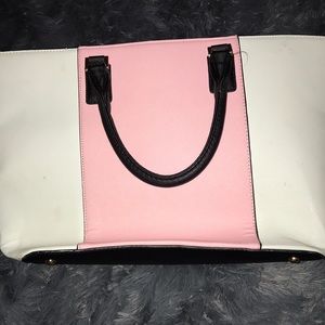 Pink/white and black extra large bag.